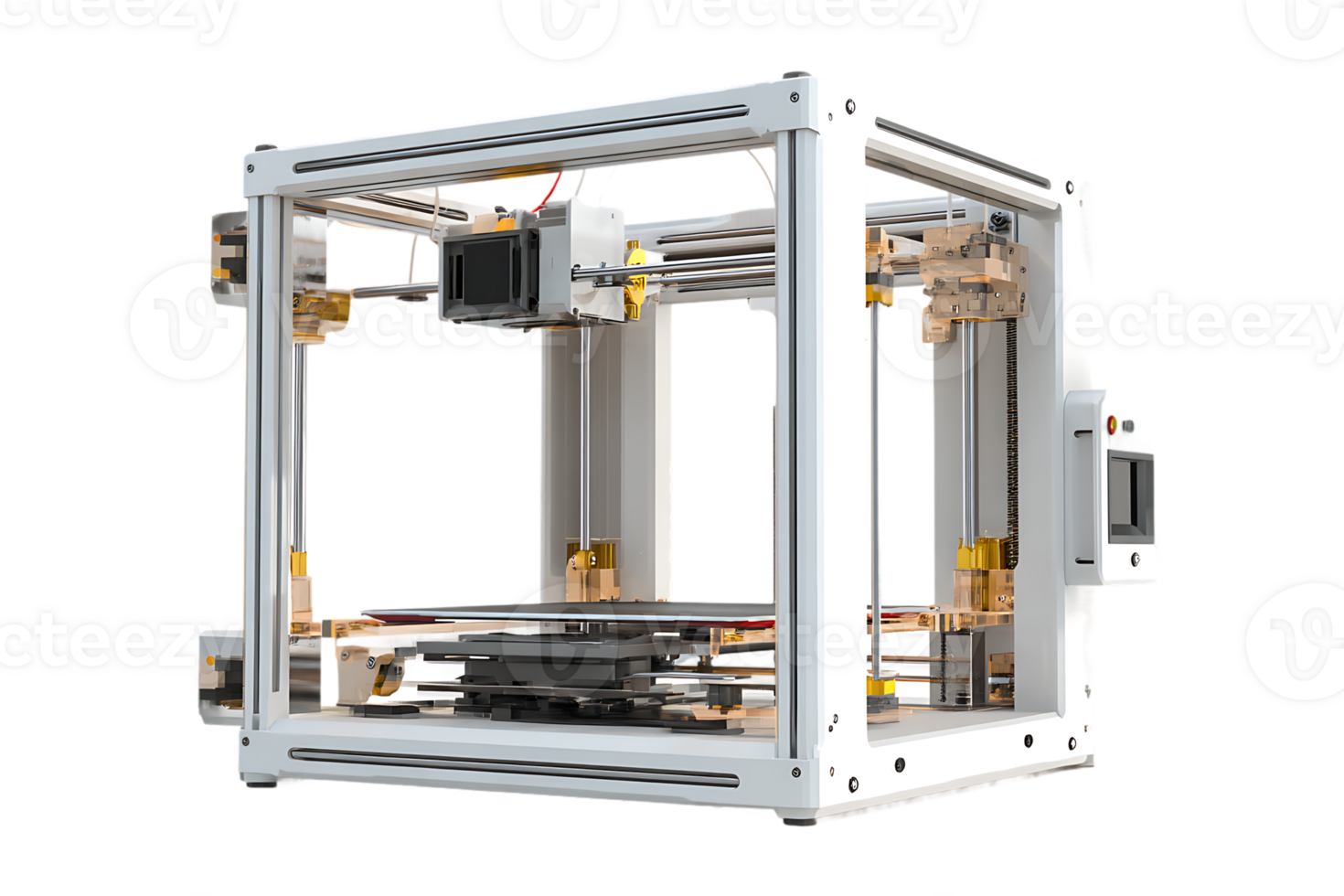 Isolated Three Dimensional Printer Device Digital Technology Transparent Background for Engineering Science png