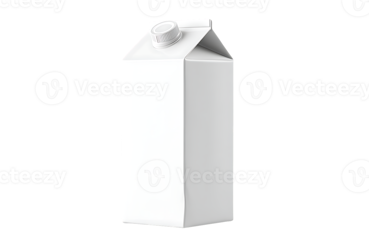 Clean and Simple Milk Carton Packaging Mockup on a Transparent Background Isolated png