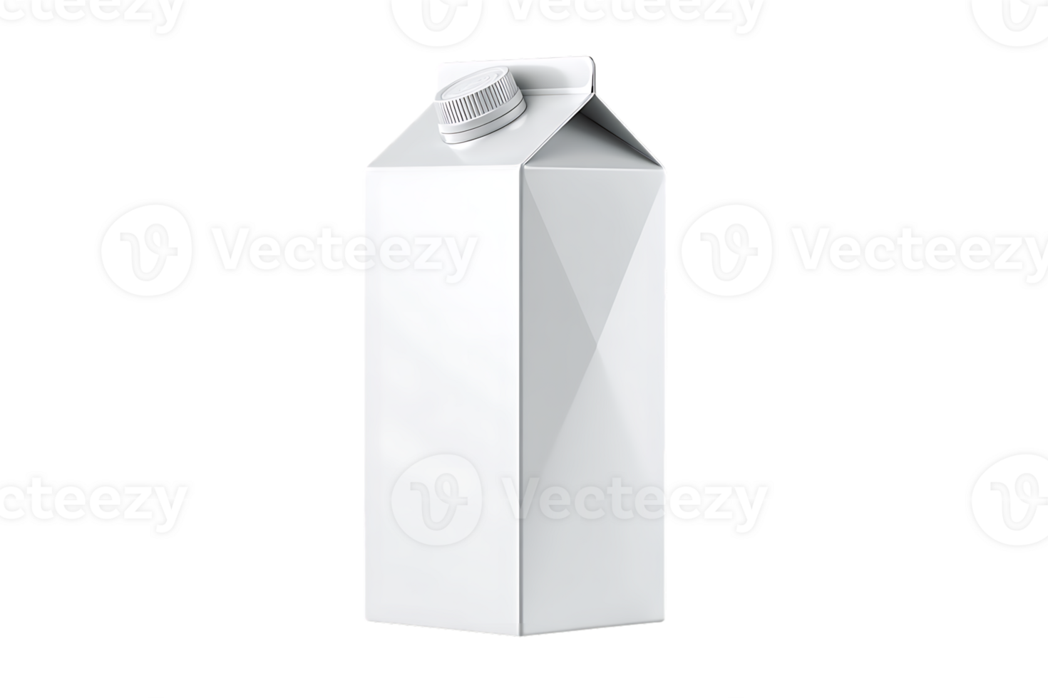 Blank White Milk Carton Package Container On Isolated Transparent Background png