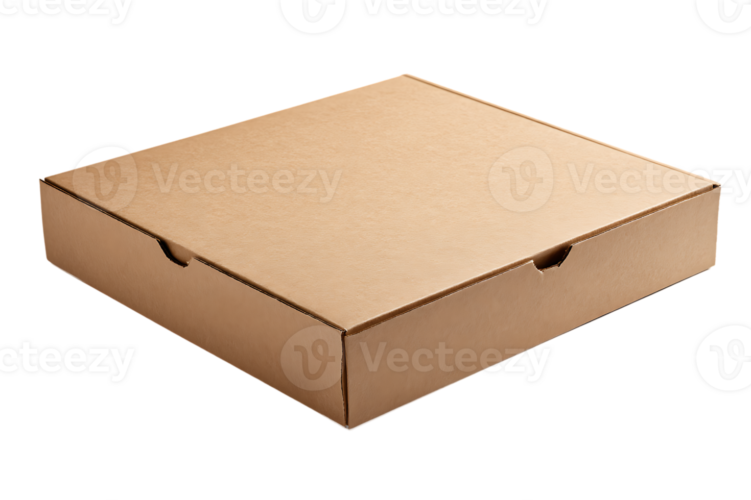 Cardboard Pizza Box Packaging Blank Isolated Delivery Takeout On Transparent Background png