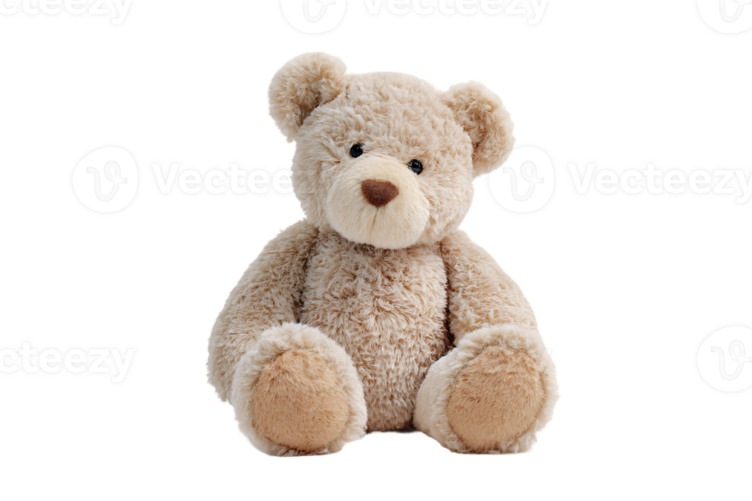 Teddy Bear Sitting Soft Plush Toy with Transparent Background Ready for Edit png