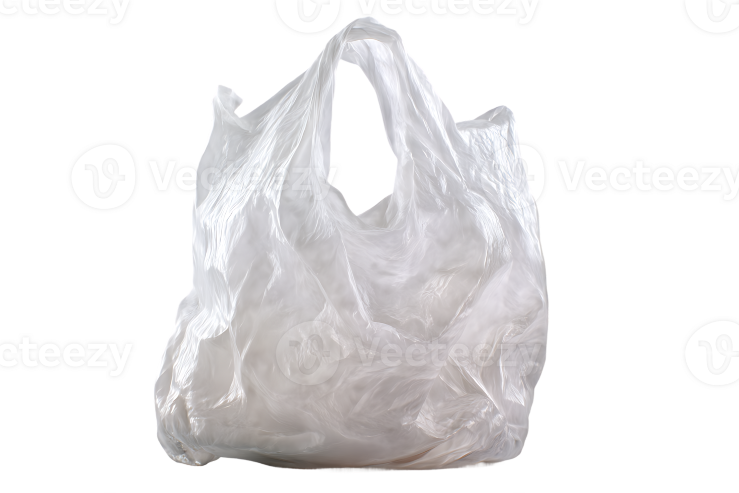 Clear Plastic Bag Isolated on Transparent Background Perfect for Shopping Grocery Disposal png