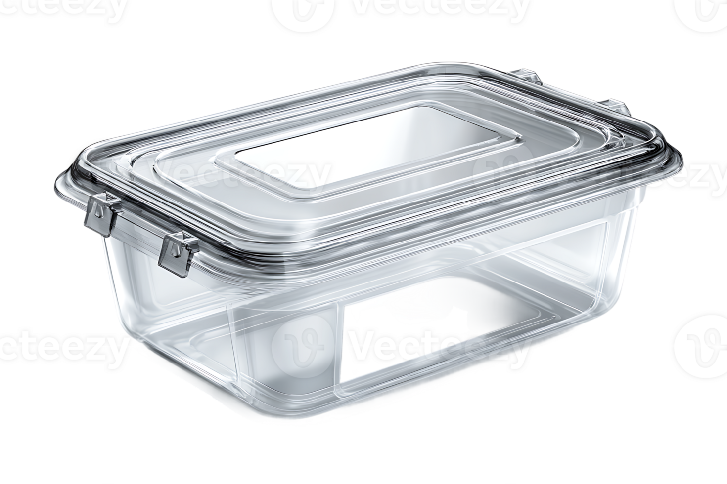 Clear Plastic Food Container with Lid Transparent Isolated Design Food Storage png