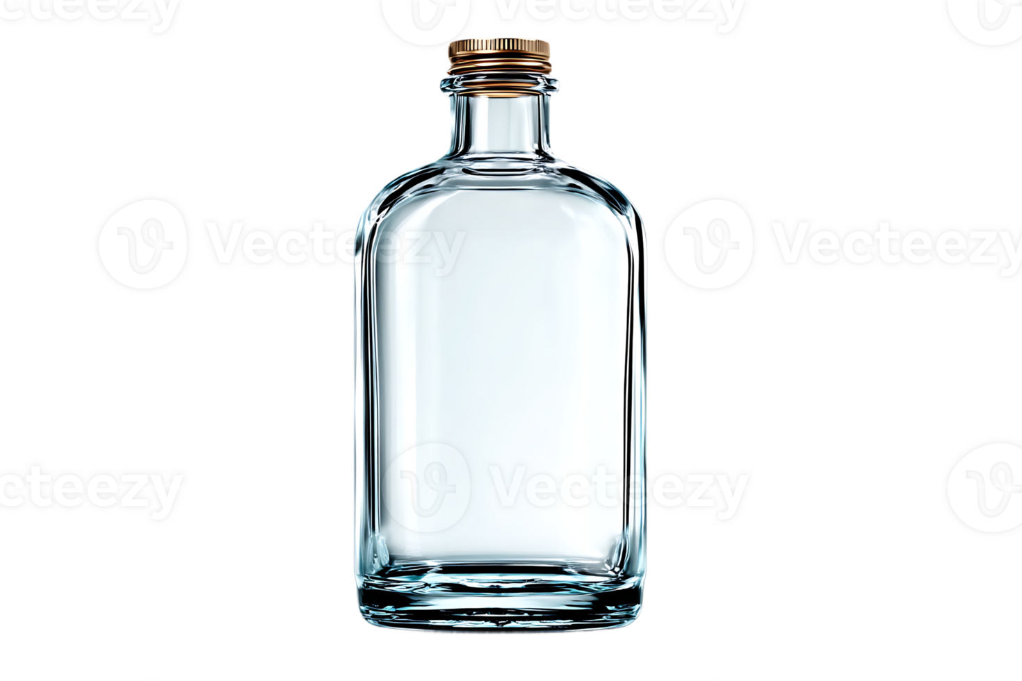Clear Glass Bottle Isolated on Transparent Background Perfect for Mockups and Design png