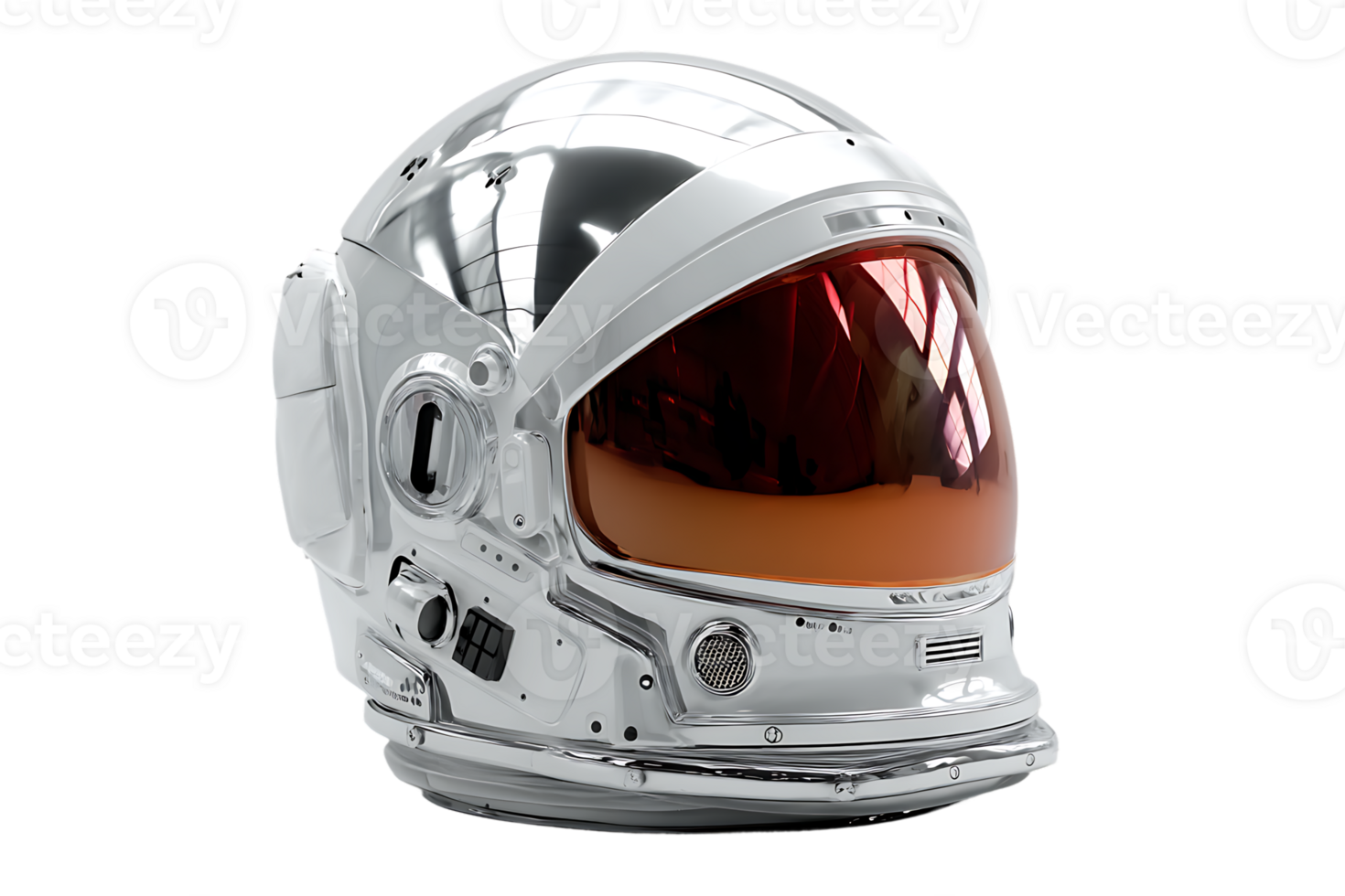 Astronaut Helmet Render Isolated On Transparent Background In High Quality Resolution Illustration png