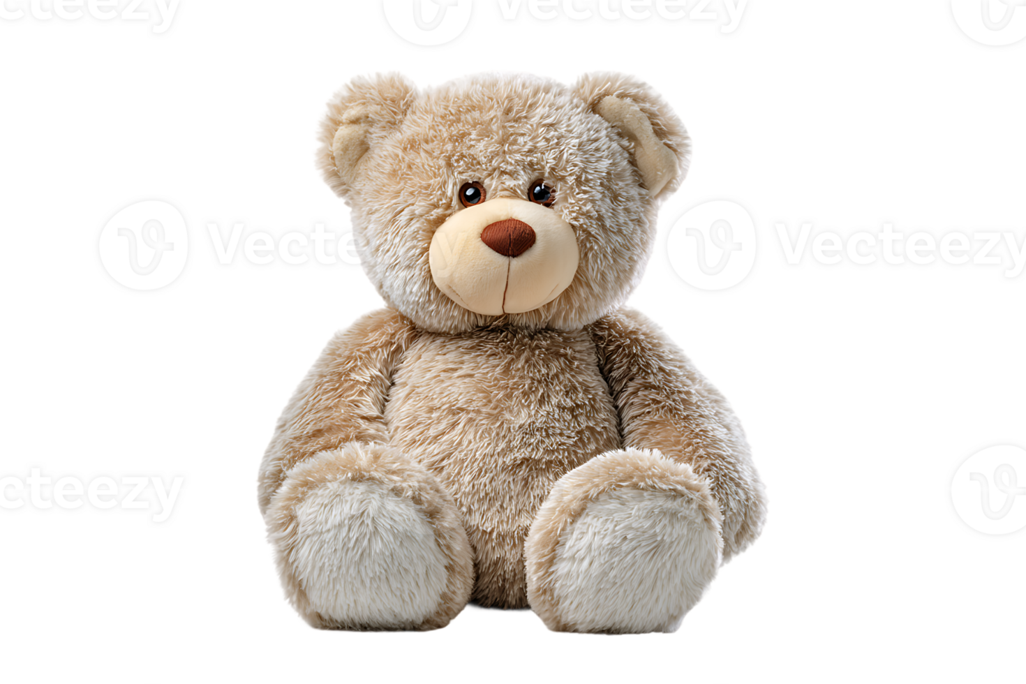 Adorable Brown Teddy Bear Plush Toy Isolated On Transparent Background In png