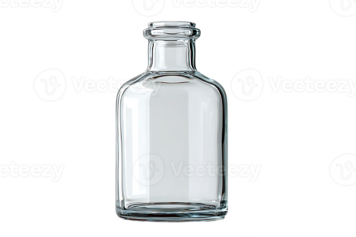 Empty Glass Bottle Beverage Liquid Container Transparent Object Clean Clear Plain Shiny png