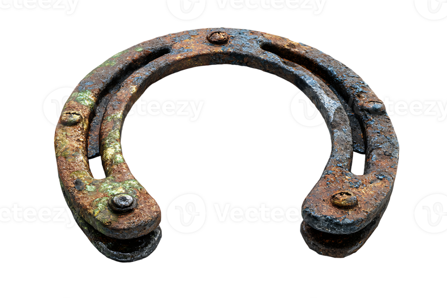 Old Rusty Metal Horseshoe Isolated on Transparent Background Good Luck and Symbol png