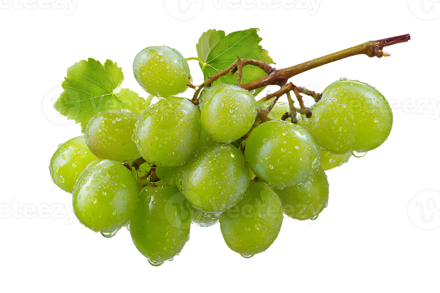 Fresh Green Grapes Transparent Background Isolated Healthy Fruit Sweet and Juicy png