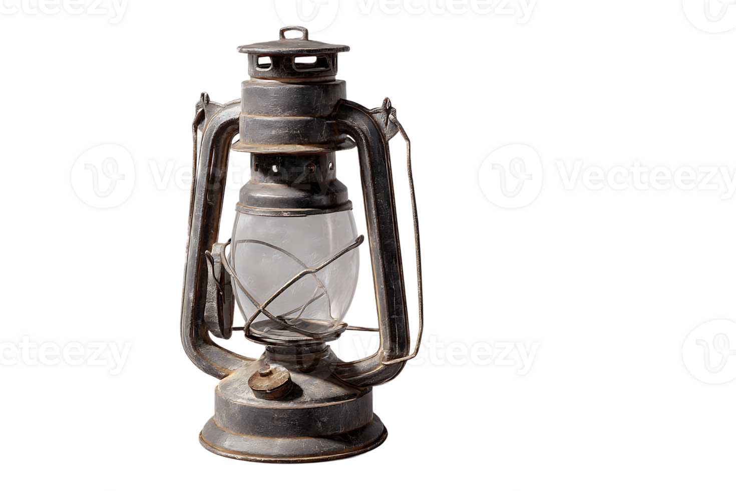 Antique Oil Lamp Lantern with Transparent Background Isolated for Vintage Collection Item png