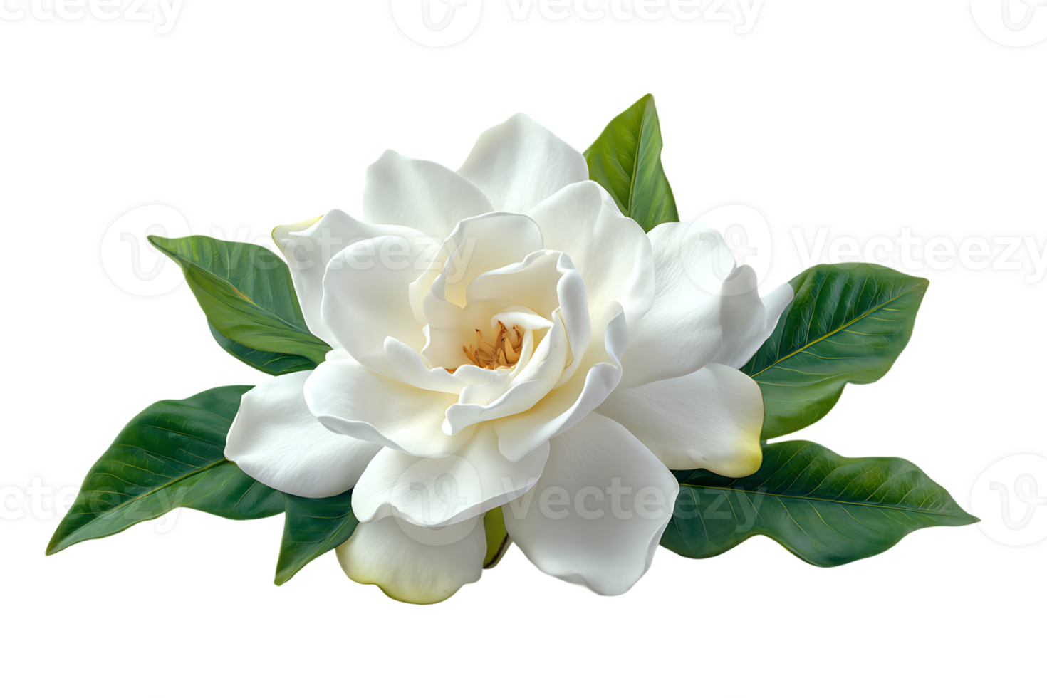 Aromatic White Gardenia Flower Isolated on Transparent Background for Graphic Design and Decoration png