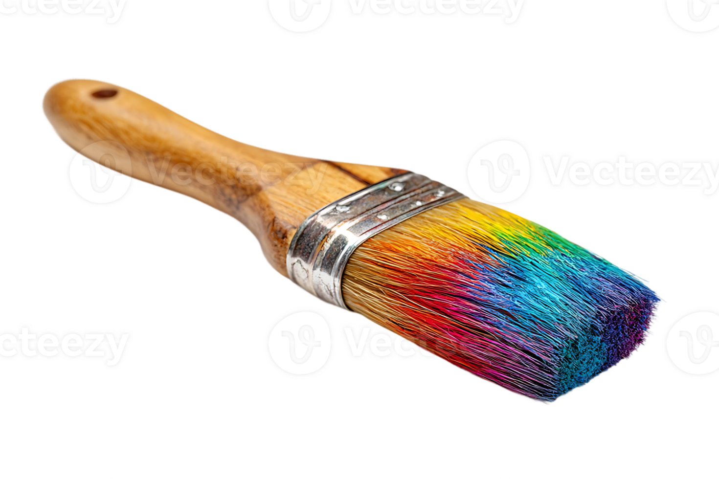Colorful Paint Brush Bristles Painting Tool Artwork Design Element Transparent Background Isolated png