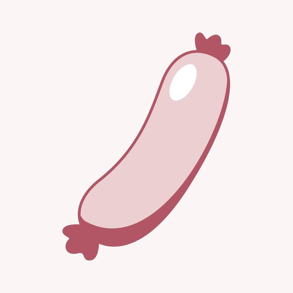 Delectable Sausage, A vibrant illustration of a classic sausage, ready to be savored. The perfect image for your culinary projects. vector