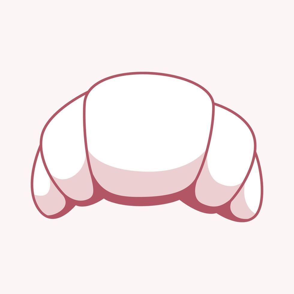 A Classic Croissant, A delicious, freshly baked croissant, with its signature crescent shape, is depicted. A delightful culinary treat, perfectly illustrated to capture the essence of French pastry vector