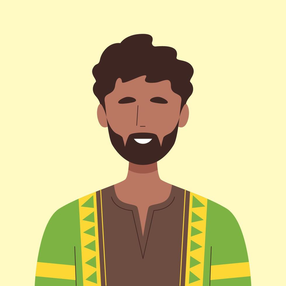 Tribal African Man with Traditional Cloth vector