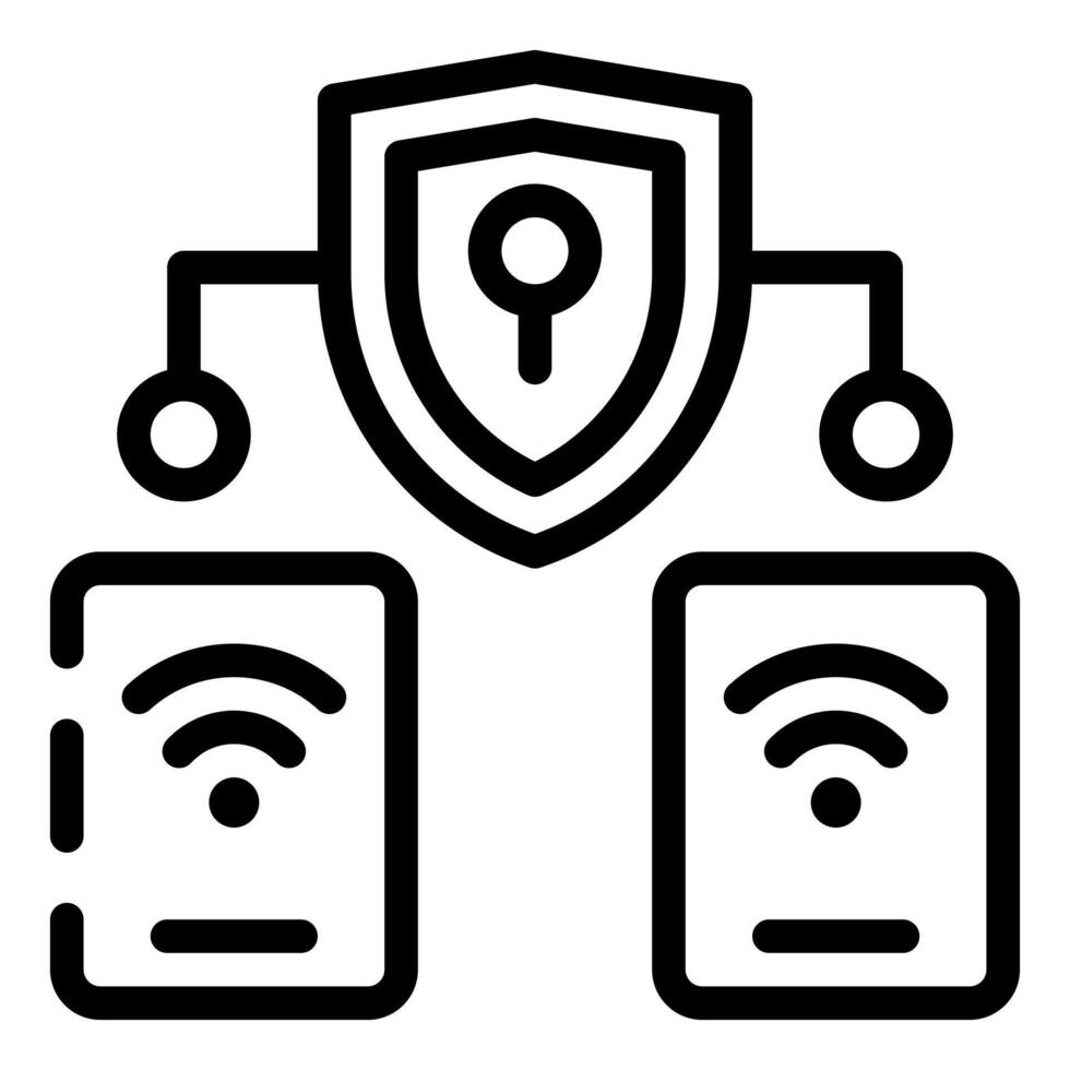 Network Security Outline Icon vector