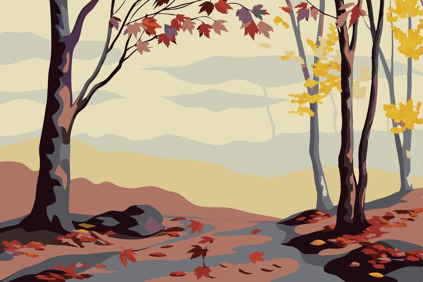 An illustration of a path in the fall vector