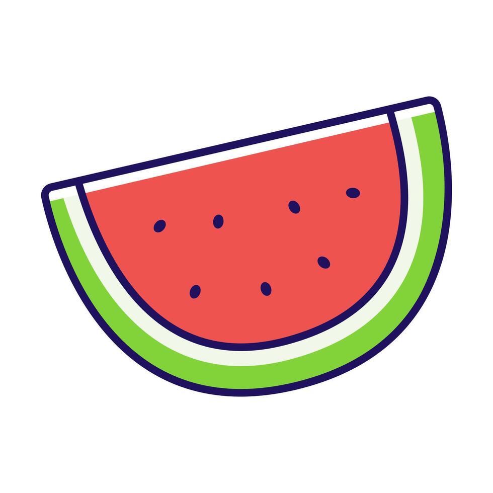 A vibrant illustration of a refreshing watermelon wedge, perfect for conveying the essence of summer. vector