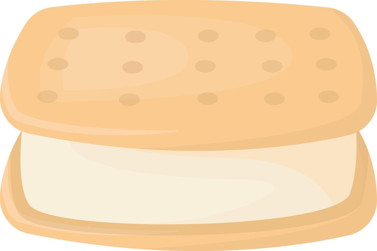 Vanilla Ice Cream Sandwich vector