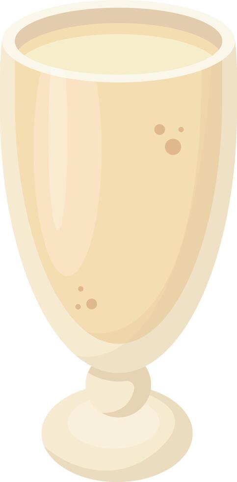 Vanilla Milkshake in Tall Glass vector