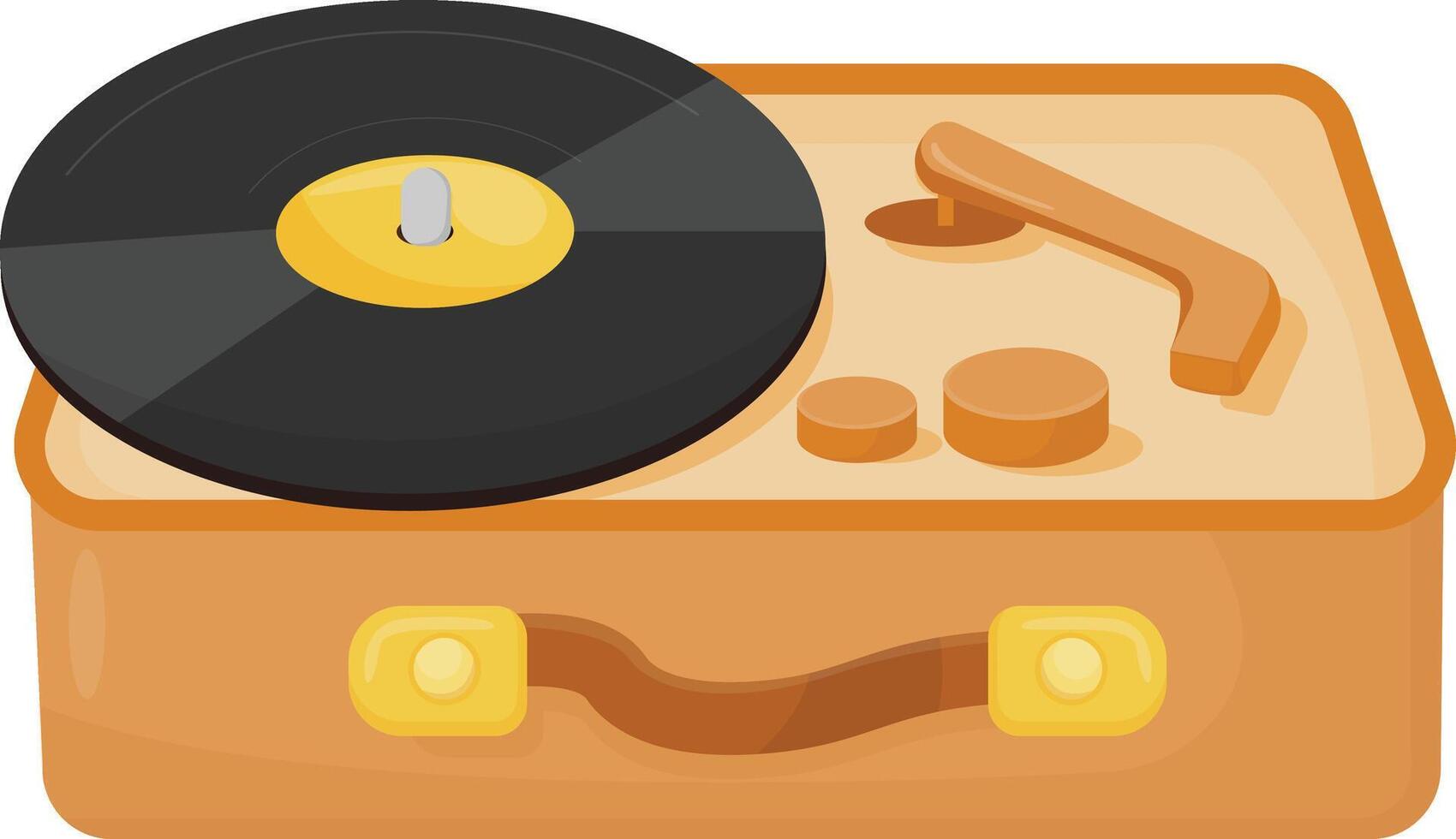 Wooden Record Player vector