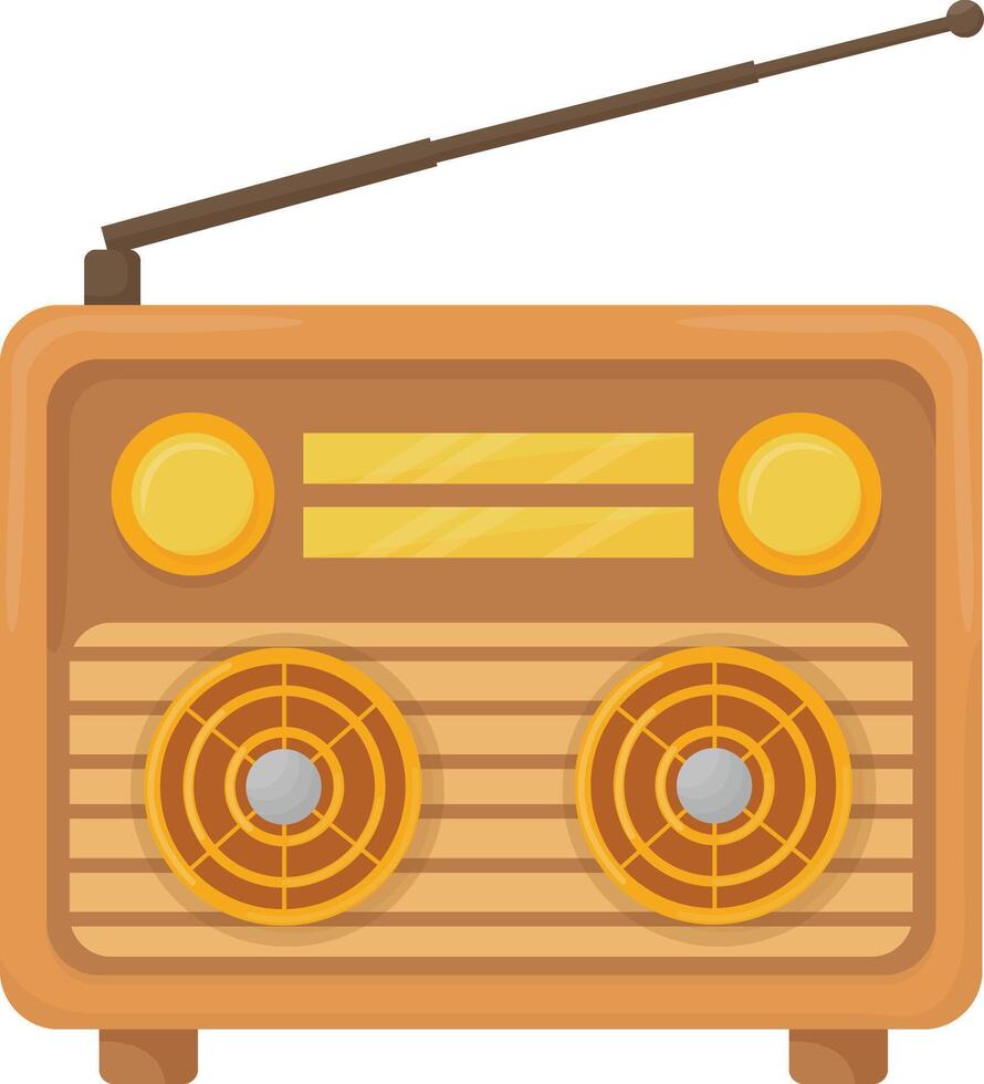 Brown Retro Radio vector