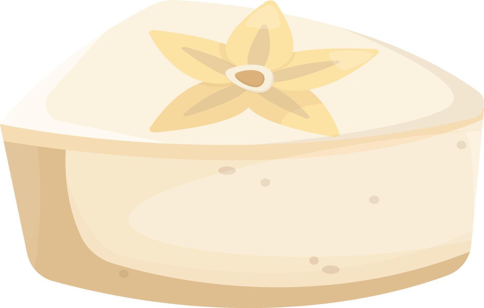Vanilla Custard in Glass Bowl vector