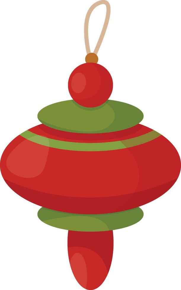 Red Christmas Tree Ornament vector