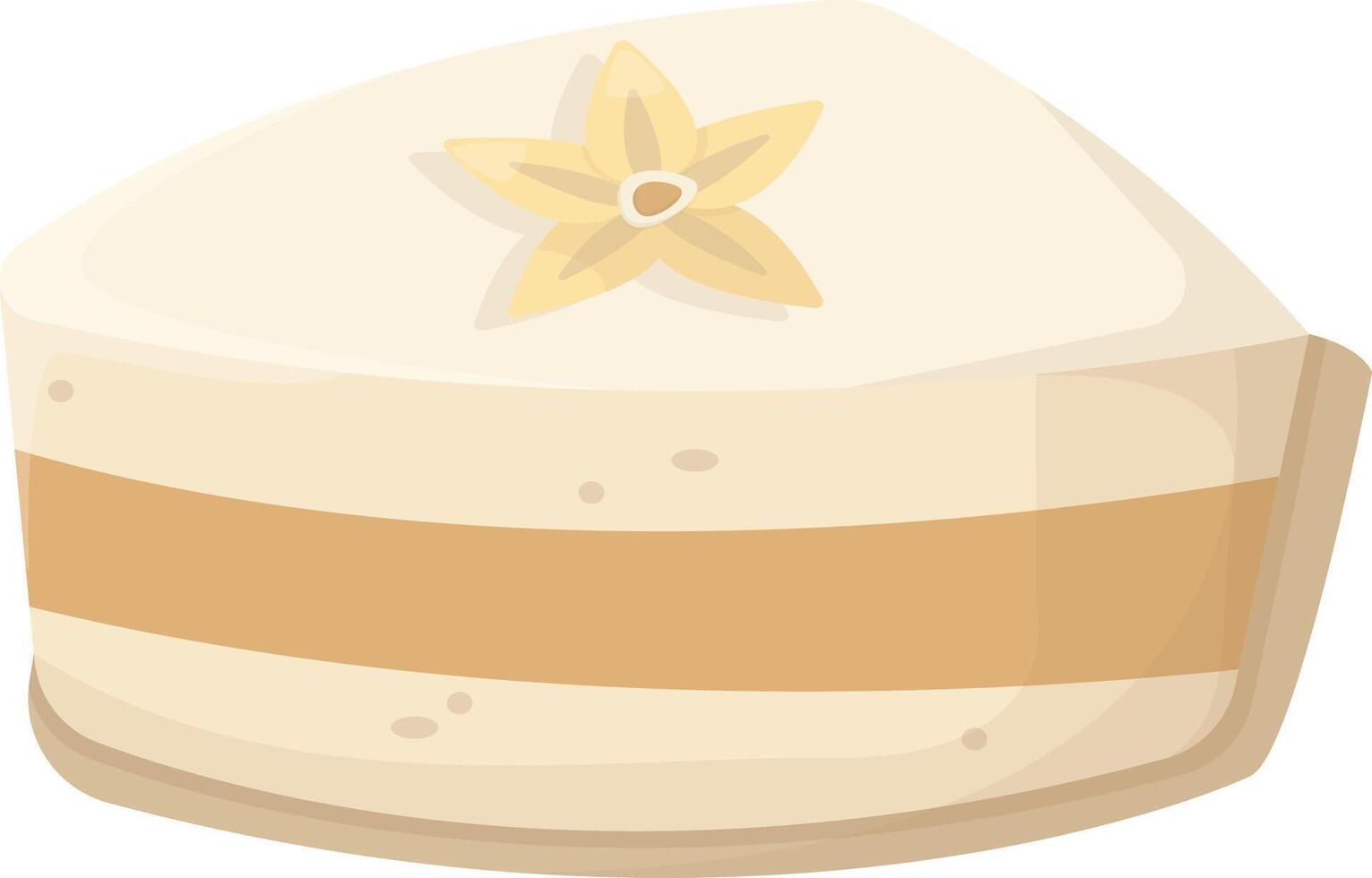 Frosted Round Vanilla Cake vector