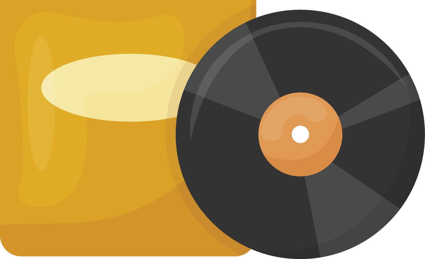 Vinyl Record with Cover Sleeve vector