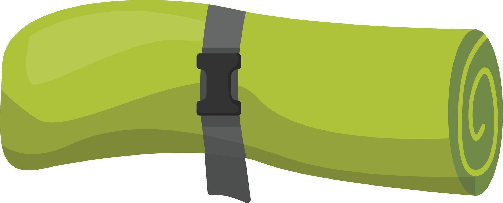 Camping Rolled Green Mat vector