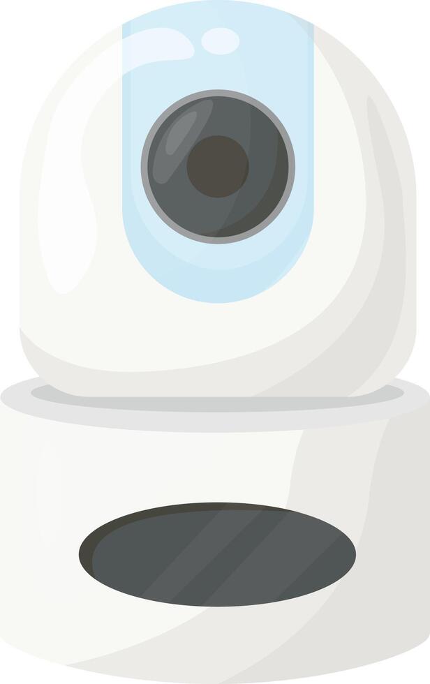 Light Gray Camera with Black Lens vector