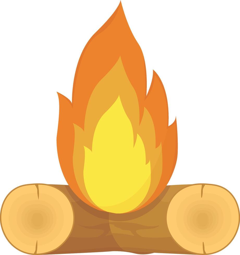 Campfire Burning Logs vector