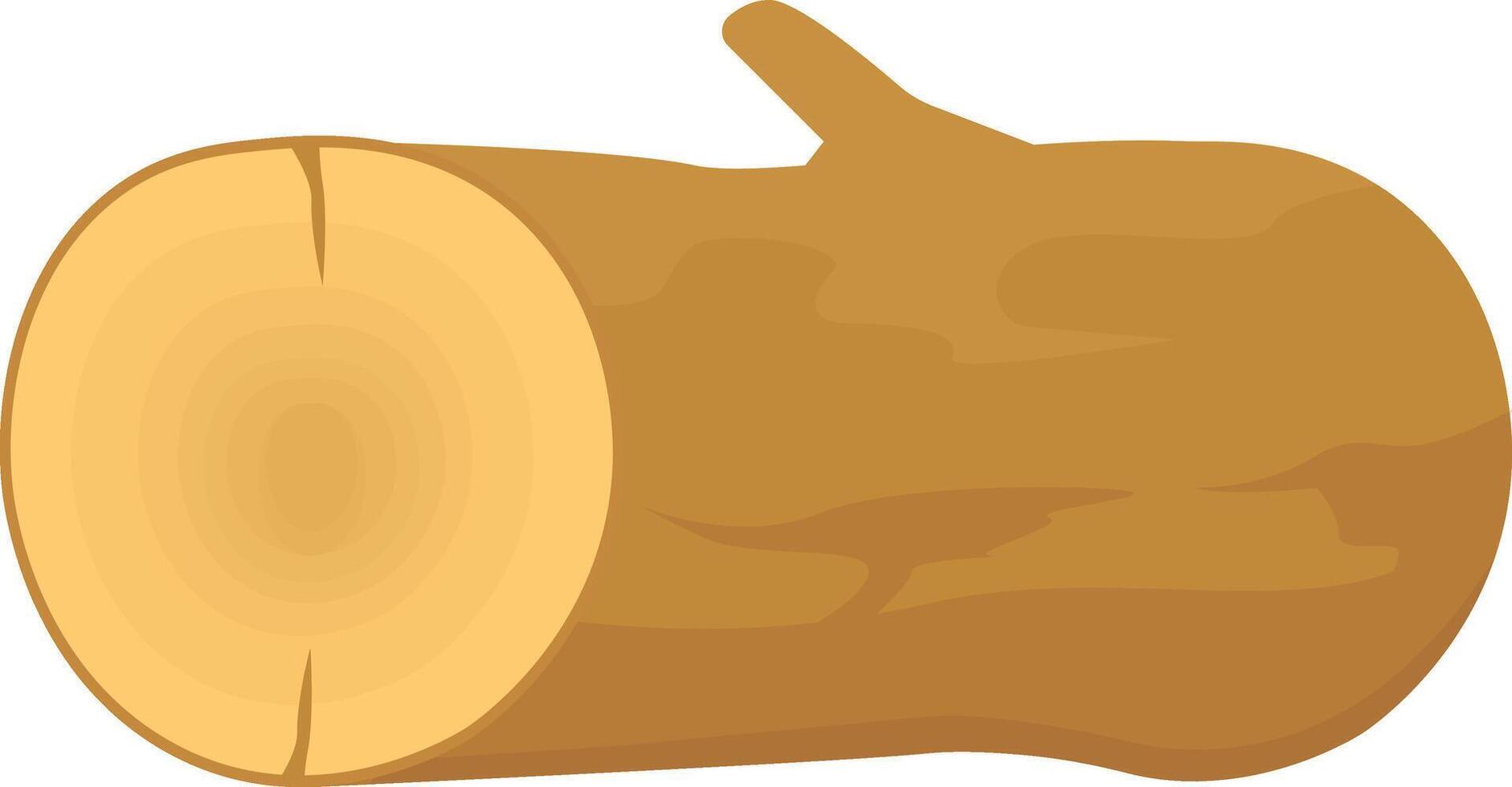 Single Log for Campfire vector