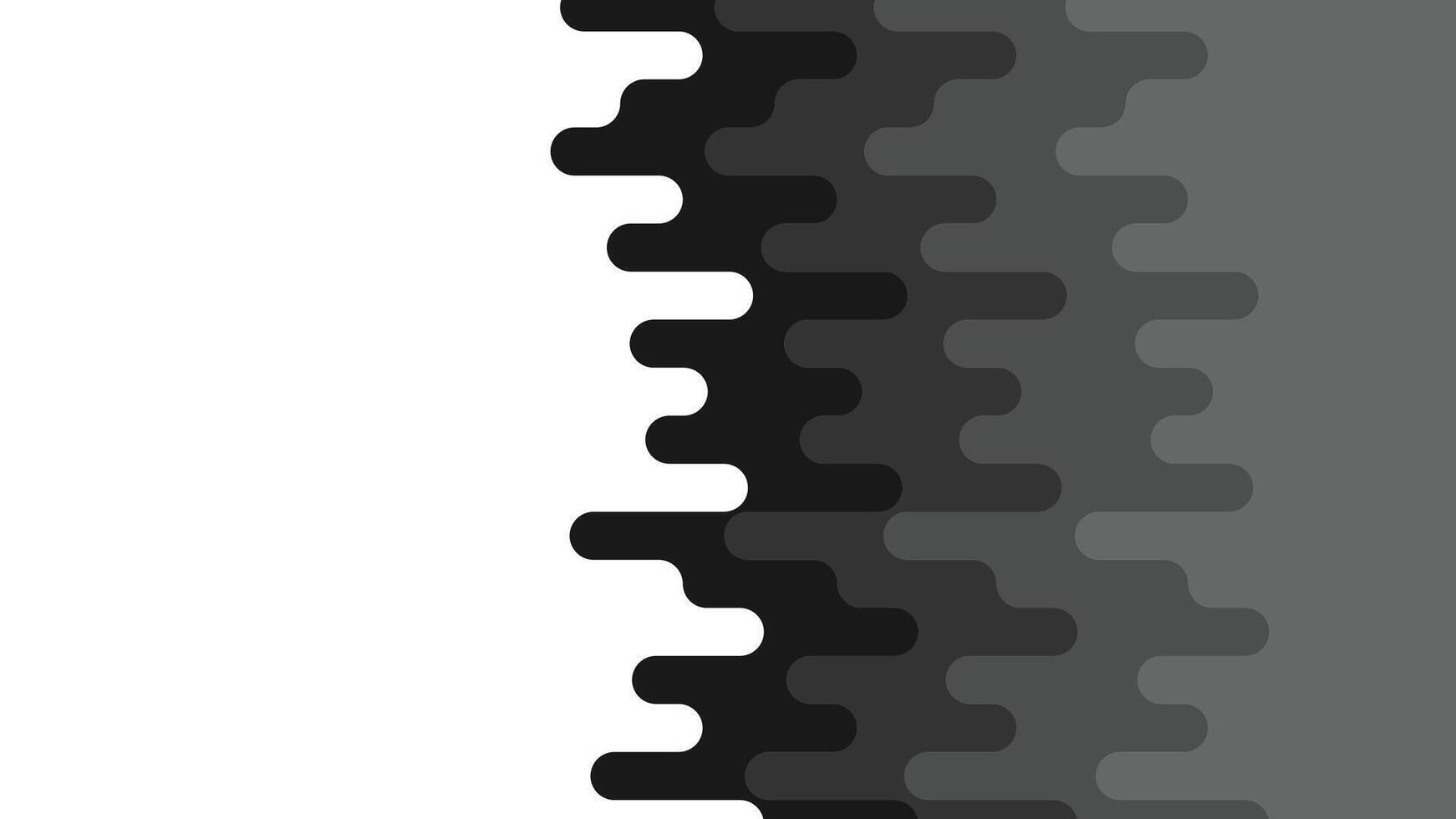 Abstract monochrome wave pattern with rounded edges. vector