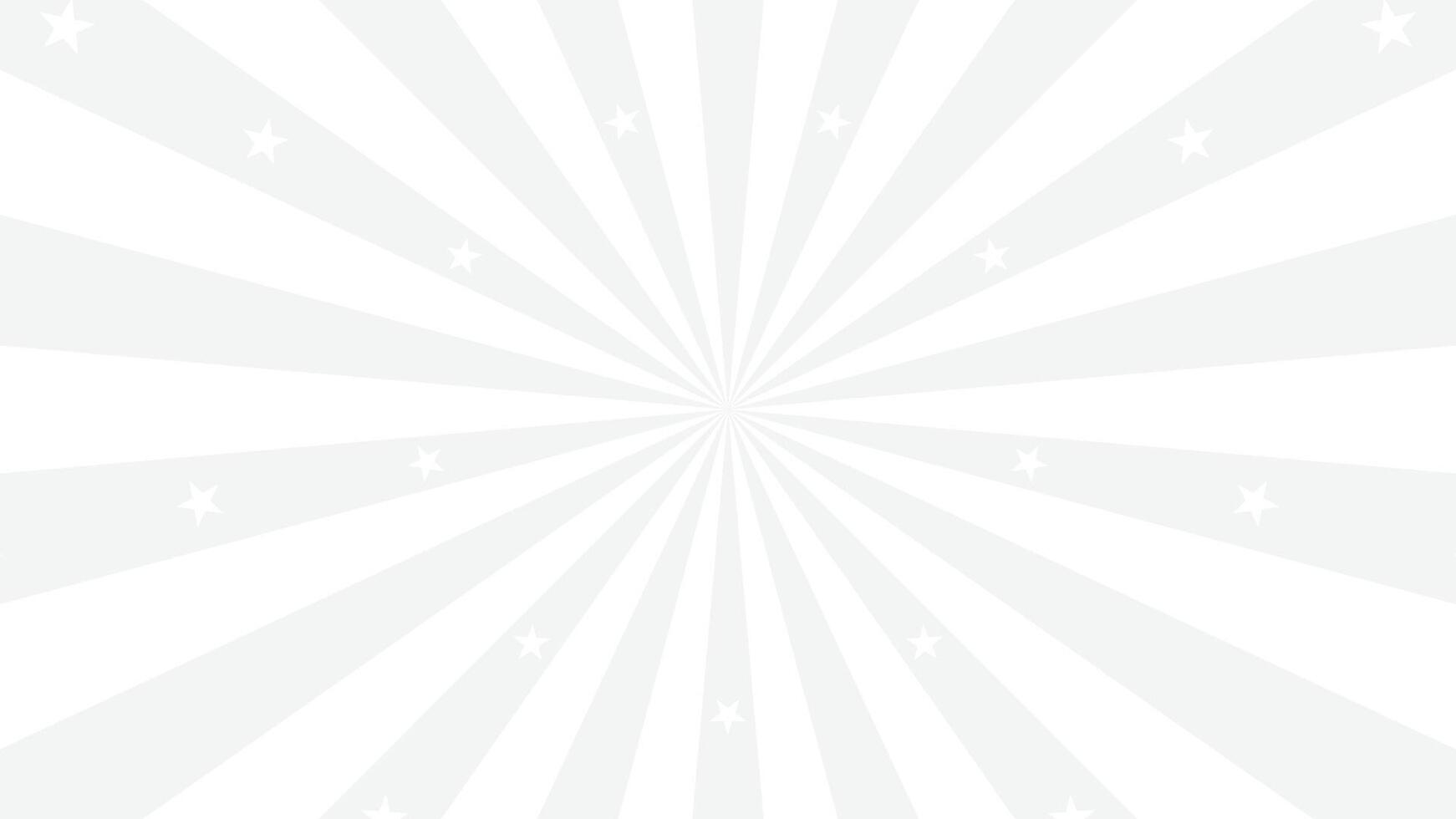 Light sunburst background with radial rays and stars. vector