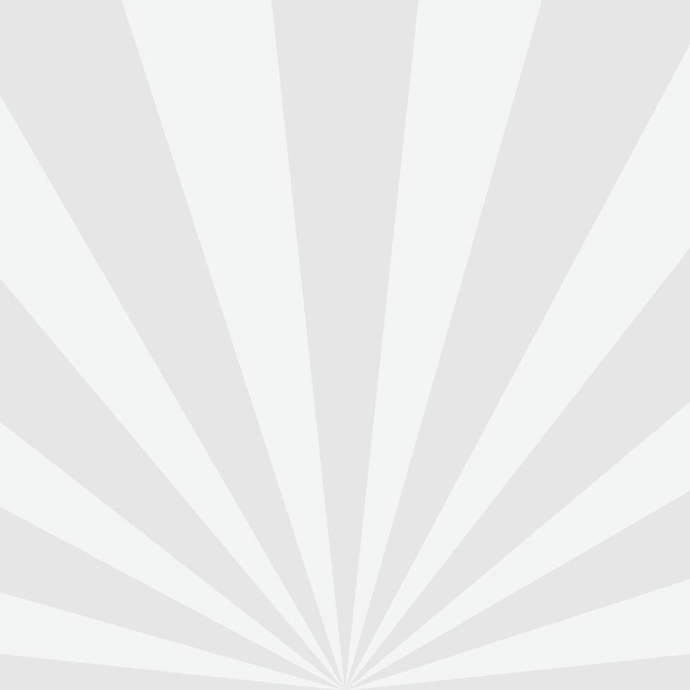 Gray monochrome sunburst background. Clean and simple radial rays design. vector