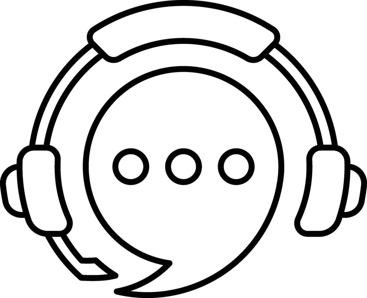 Outline Chat bubble icon designed for customer service, real-time messaging, support center, and communication applications vector
