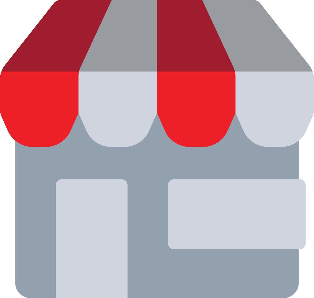 Flat Store icon for business, store locator apps, online marketplace graphics, and retail interface elements vector