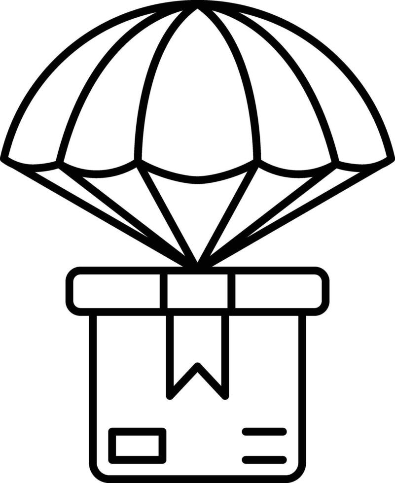 Outline Shipping Box Icon for Delivery and Logistics vector