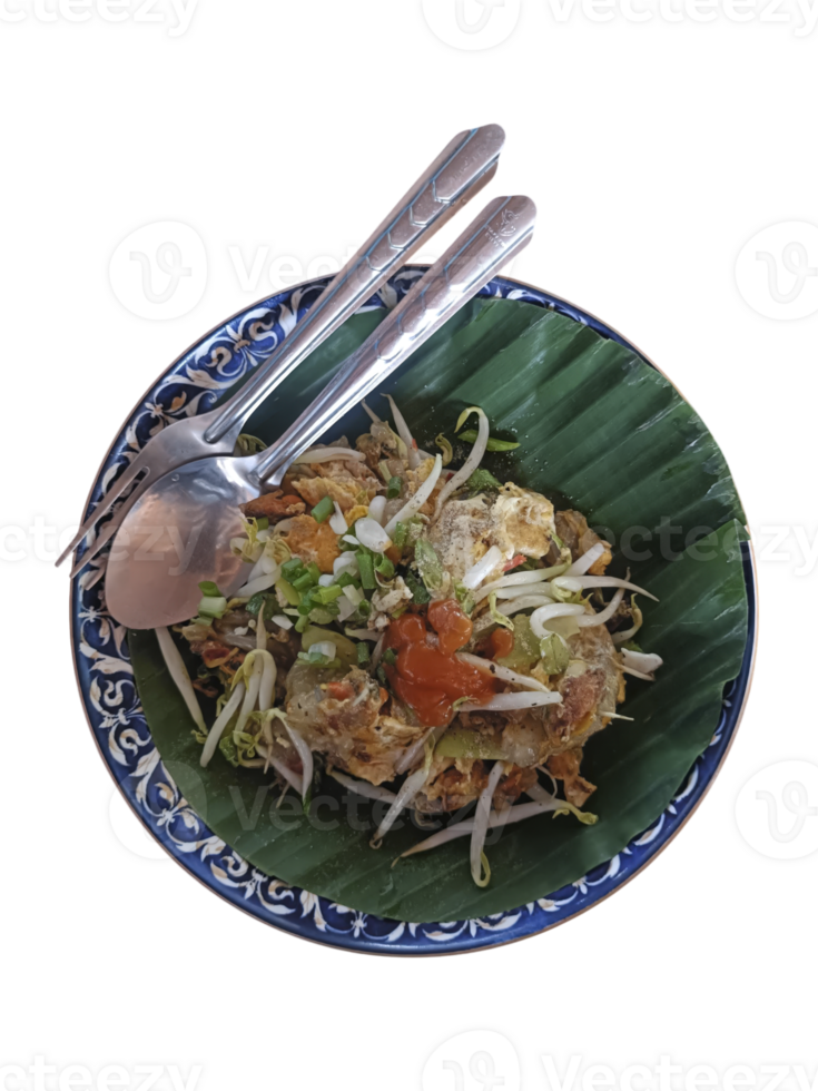 Crispy oyster omelet is presented on plate, looking yummy. It make someone feel hungry and desire to eat more, feel enjoyable with oyster omelet png