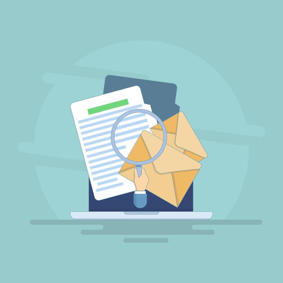 Email and messaging concept, Using email campaigns to reach target markets for online businesses. Email services, Email marketing, user interface templates. Flat cartoon style illustrations. vector