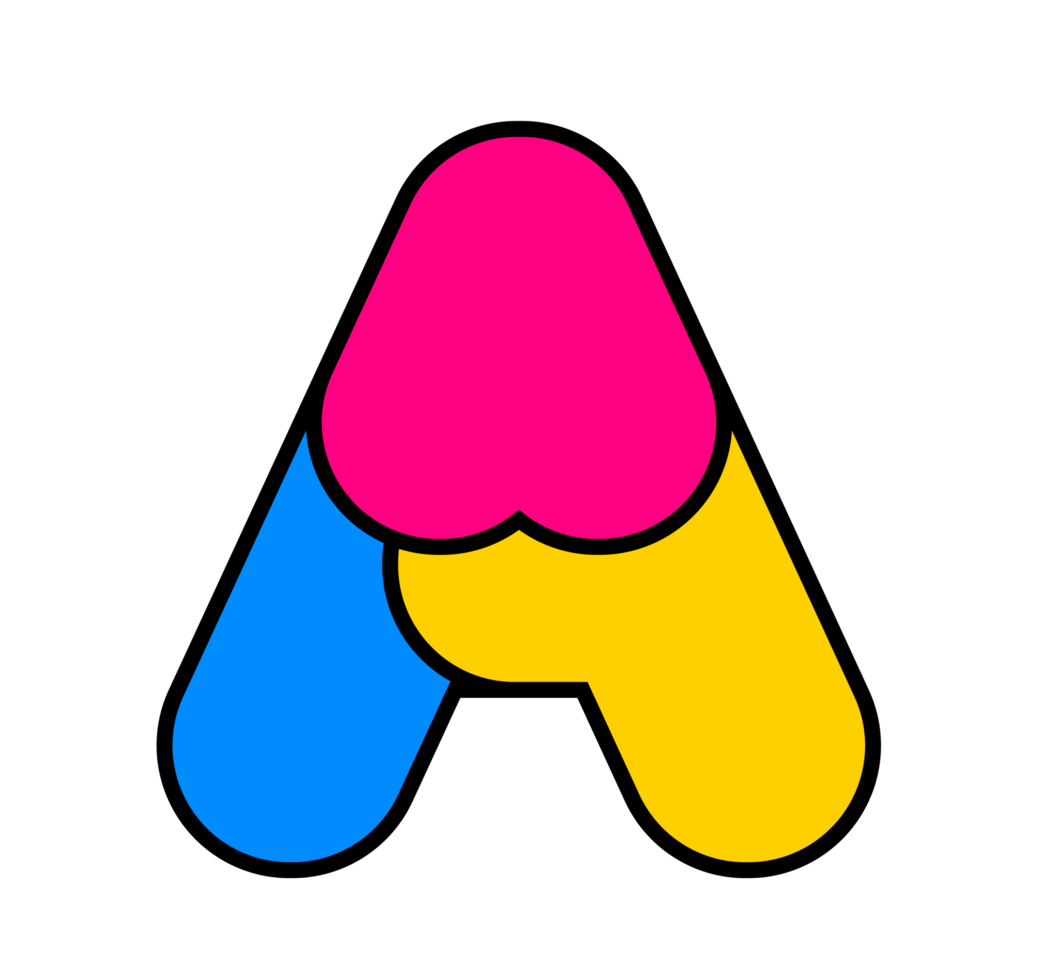 Abstract Colorful Letter A Logo Design - Modern and Creative Alphabet Mark for Branding, Technology, Education, and Playful Concepts png