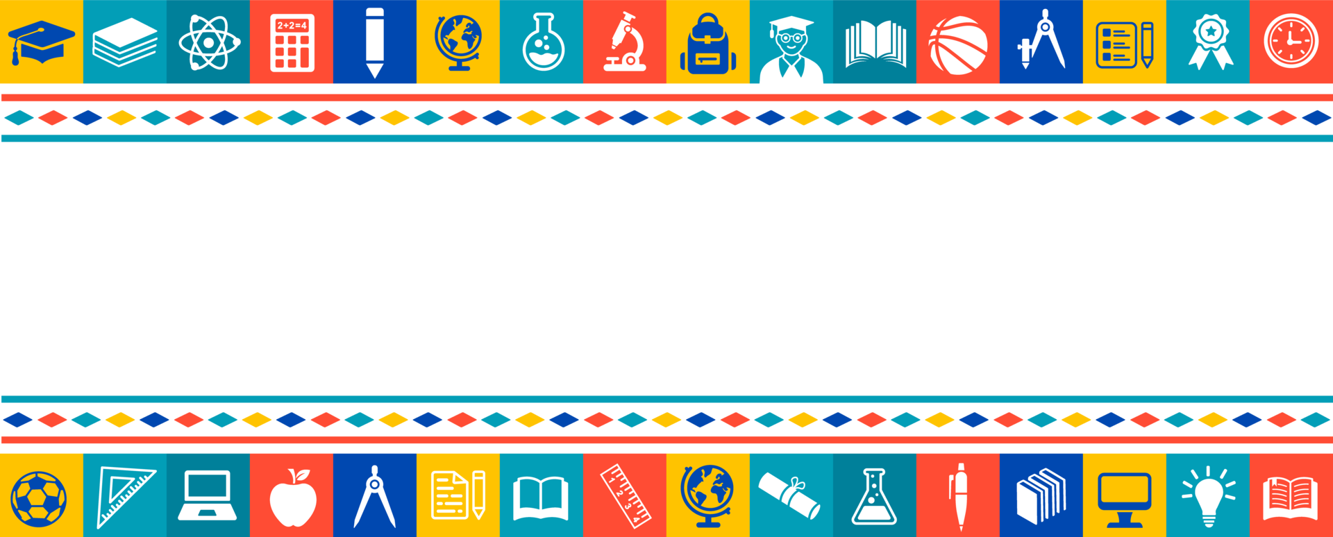 back to school education geometric shape college pattern background. A vibrant collection of minimalist white silhouette png