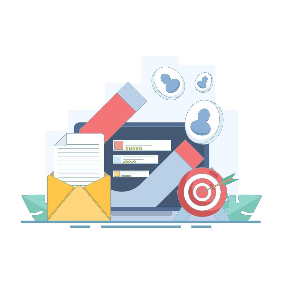 customer attraction concept. magnet to attract customers. marketing techniques to get and bring in many customers. offers to attract customer interest. flat illustration on background. vector