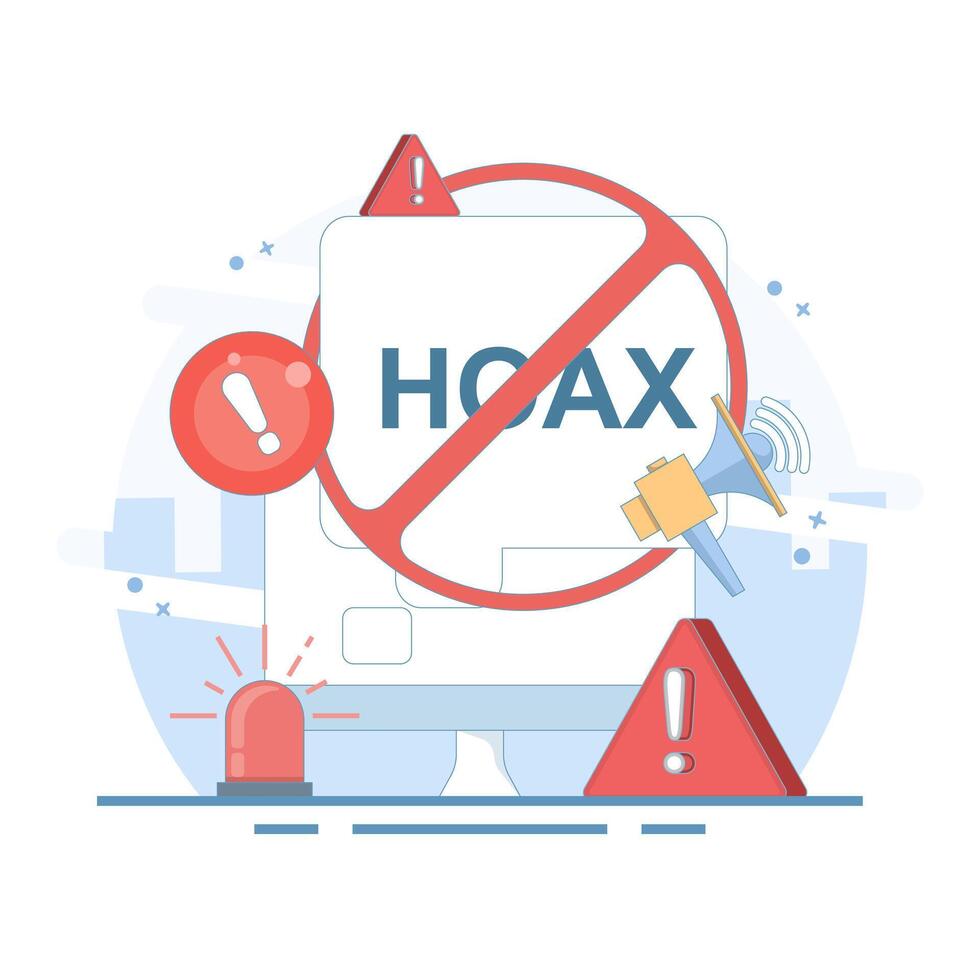 fake news concept, fake information in online news, stop the spread of fake news. Junk news content, Disinformation in newspapers. Stop misinformation on the internet and media. design vector