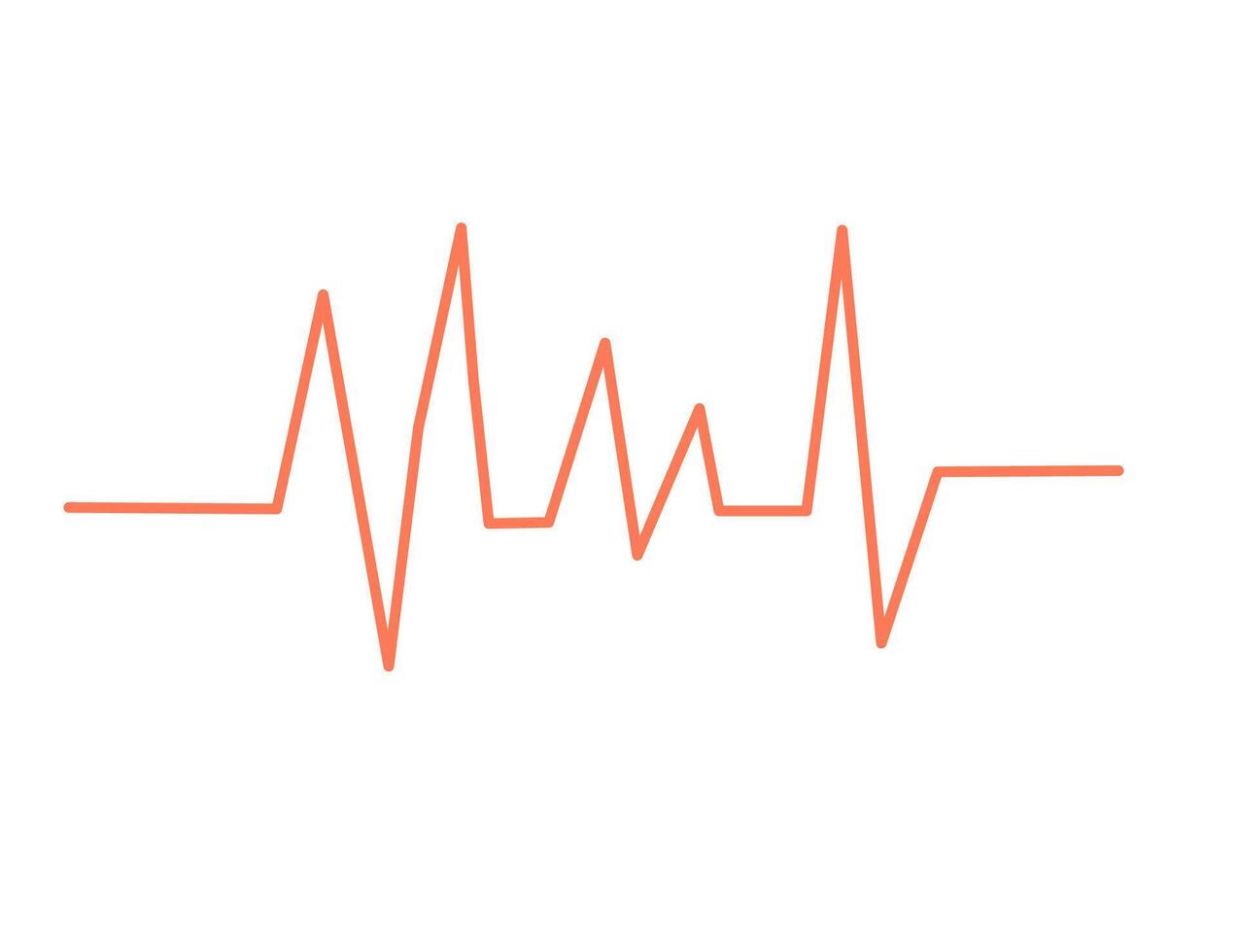 cardiogram red line vector