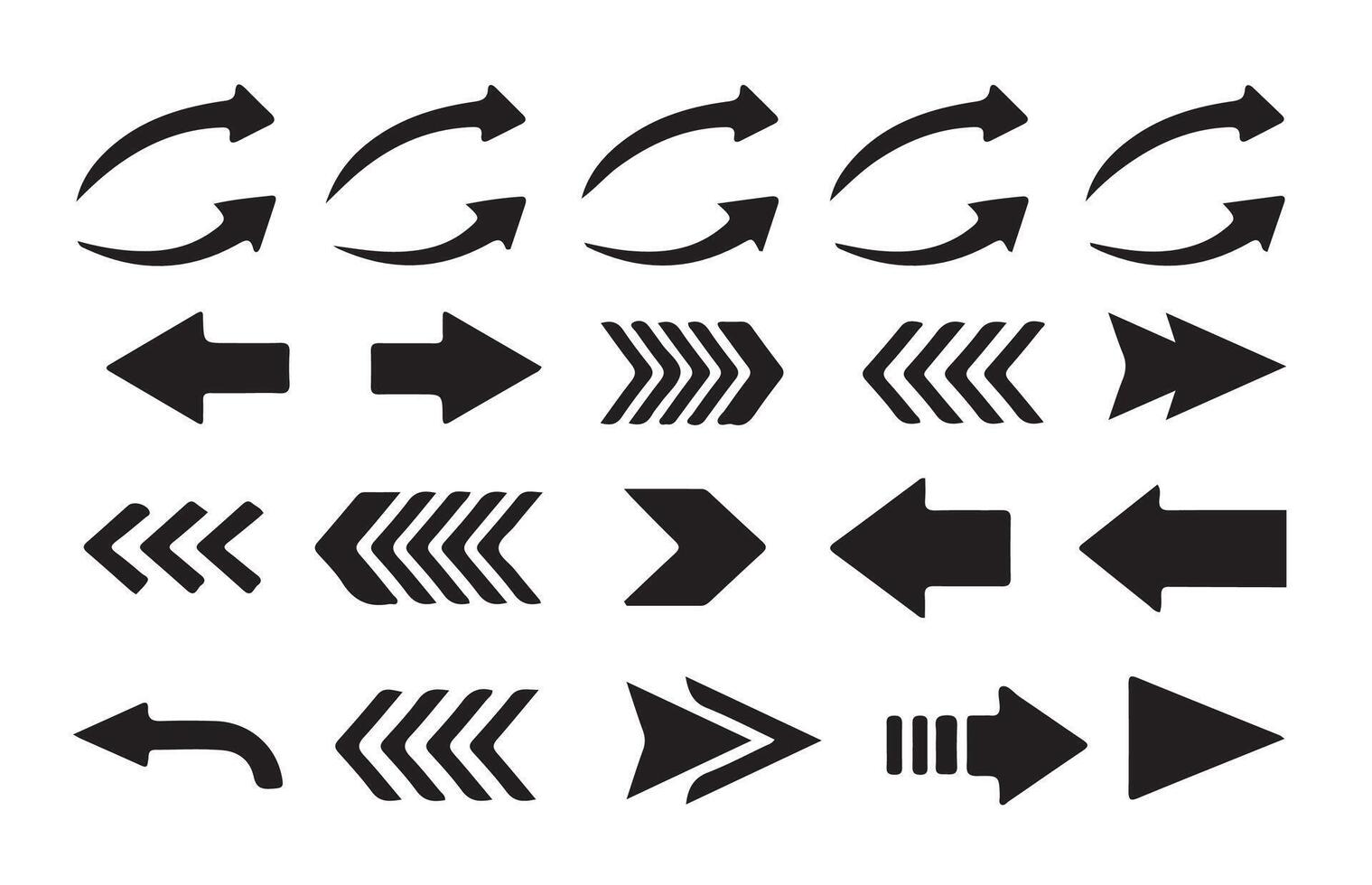 Bold Arrow Shapes for Design Use vector