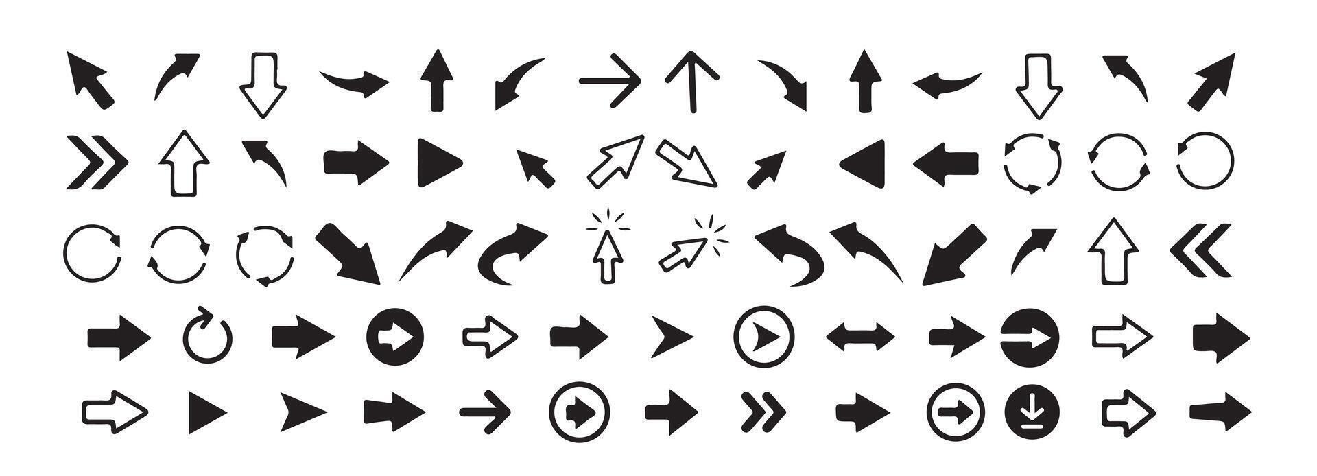 Arrow Shapes and Icons Bundle vector