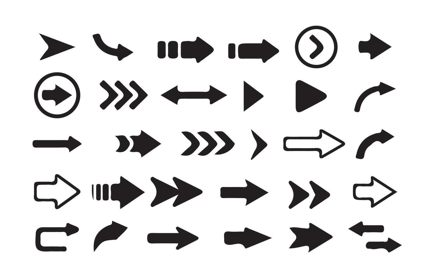 Arrow icons symbol design. Arrow flat collection. Modn Arrowser Cursor simple pack. illustration eps 10 vector